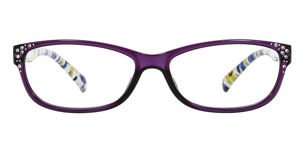 Albany Purple Rectangle TR90 Eyeglasses