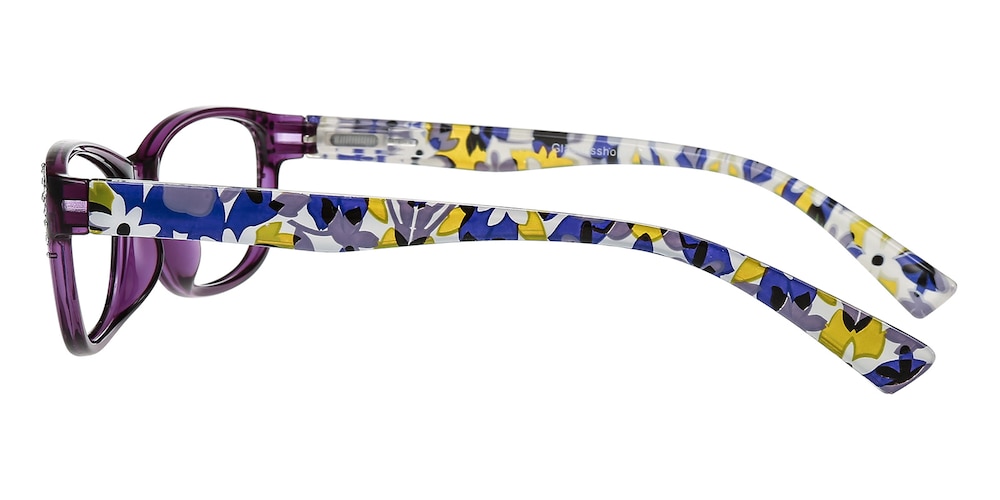 Albany Purple Rectangle TR90 Eyeglasses