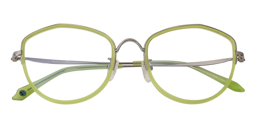 Kenora Green Polygon Acetate Eyeglasses