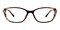 Abina Brown Rectangle TR90 Eyeglasses