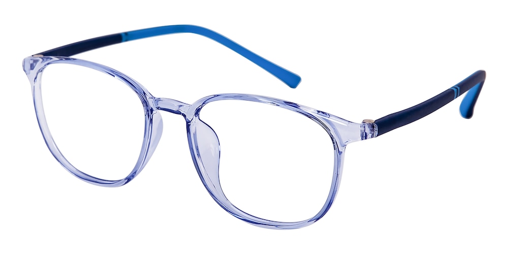 Aurelio Blue Rectangle TR90 Eyeglasses