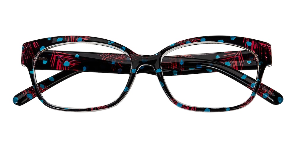 Jungle Black/Blue Cat Eye TR90 Eyeglasses