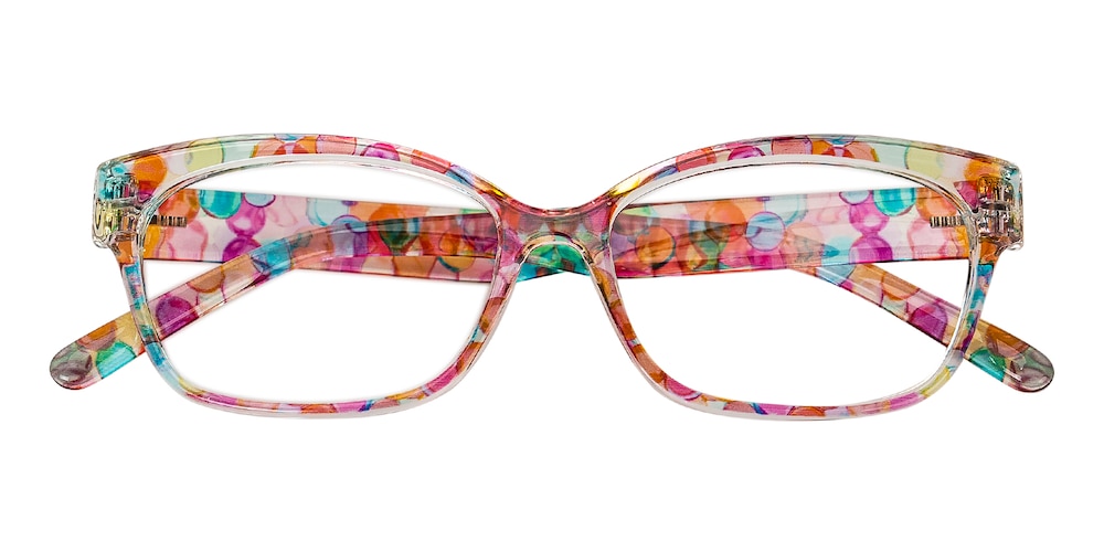 Rainbow Multicolor/Bubble Cat Eye TR90 Eyeglasses