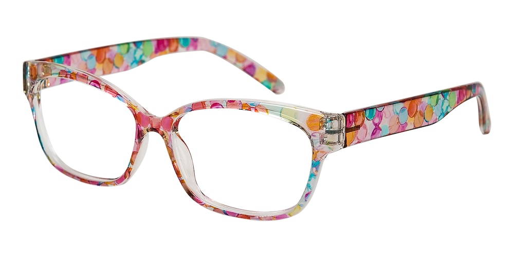 Rainbow Multicolor/Bubble Cat Eye TR90 Eyeglasses