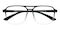 Plains Black/Crystal Aviator TR90 Eyeglasses