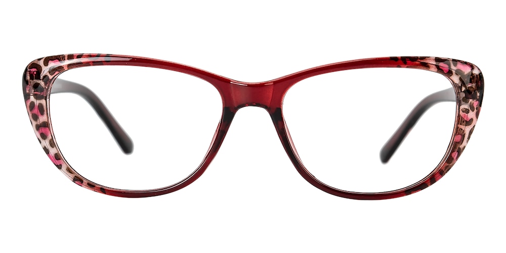 Astrid Red Cat Eye Plastic Eyeglasses