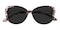 Dorado Brown Tortoise Cat Eye Plastic Sunglasses