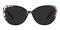 Dorado Brown Tortoise Cat Eye Plastic Sunglasses