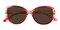 Dorado Red Cat Eye Plastic Sunglasses