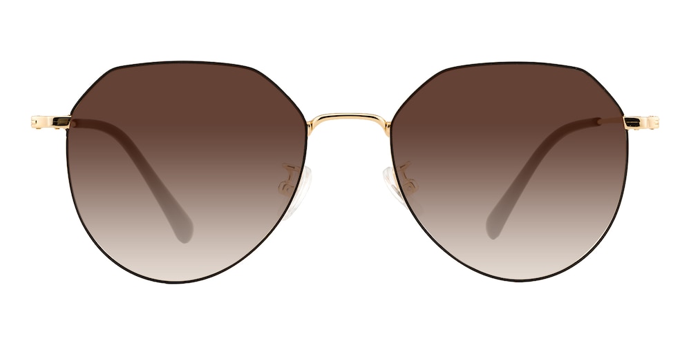 Monterey Black/Golden Polygon Titanium Sunglasses