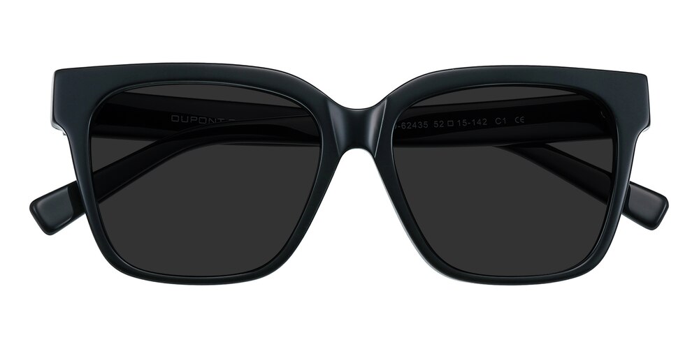 Anaheim Black Square Acetate Sunglasses