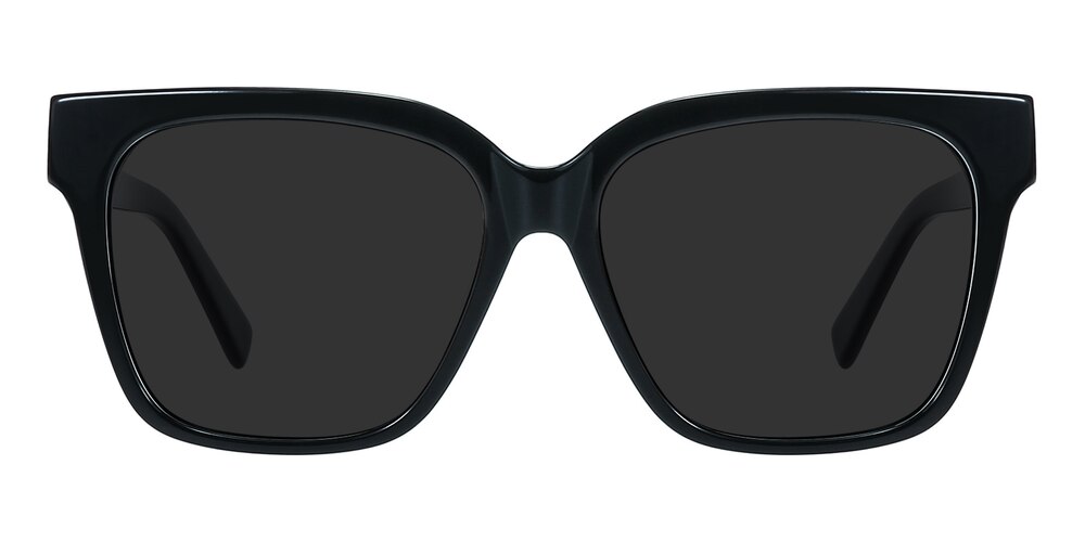 Anaheim Black Square Acetate Sunglasses