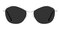 Solana Black/Silver Polygon Metal Sunglasses