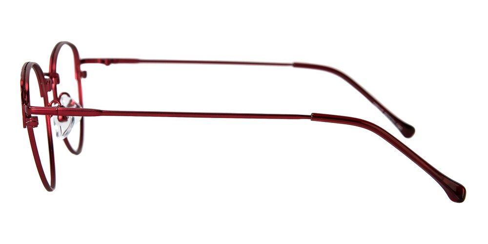 Lancaster Red Oval Metal Eyeglasses