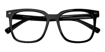 Joni Black Square,Horn TR90 Plastic Eyeglasses