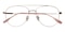 Omma Rose Gold Aviator Titanium Eyeglasses