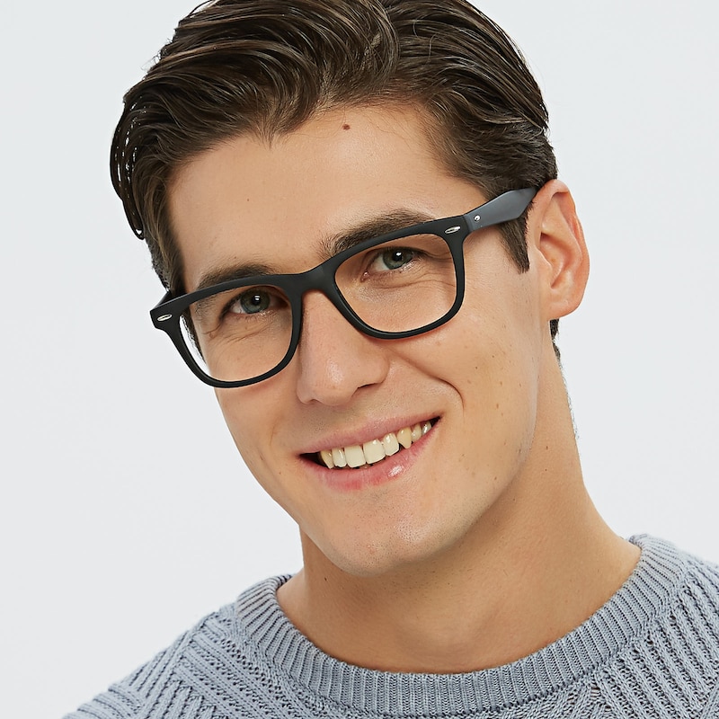 Oswald Mblack Oval Plastic Eyeglasses