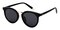 Odelia Black Classic Wayframe Metal Sunglasses