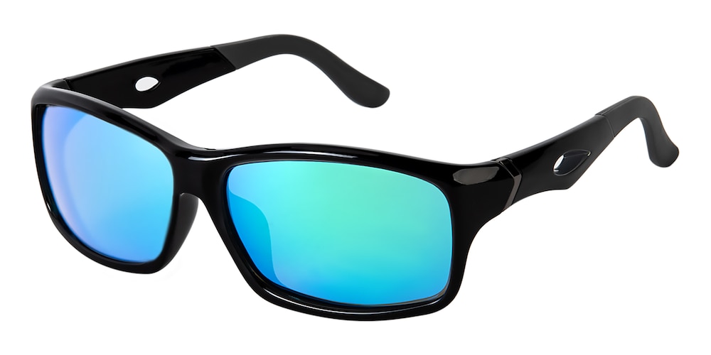 Christian Black Rectangle TR90 Sunglasses