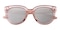Stephanie Pink(Silver mirror-coating) Cat Eye TR90 Sunglasses