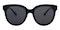 Stephanie Black Cat Eye TR90 Sunglasses