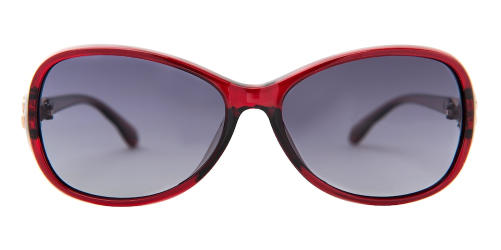 Theresa Burgundy Oval TR90 Sunglasses