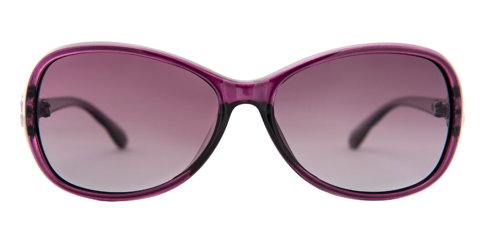 Theresa Purple Oval TR90 Sunglasses