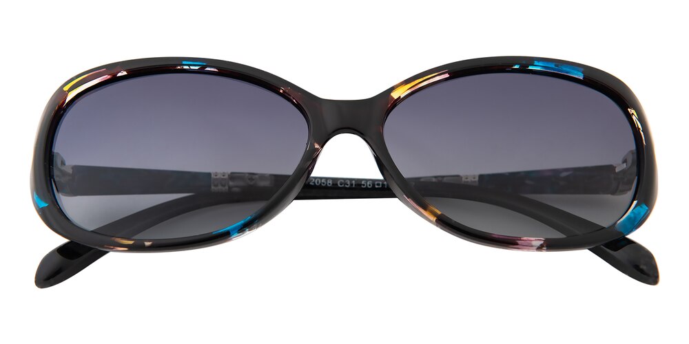 Vita Multicolor Oval TR90 Sunglasses