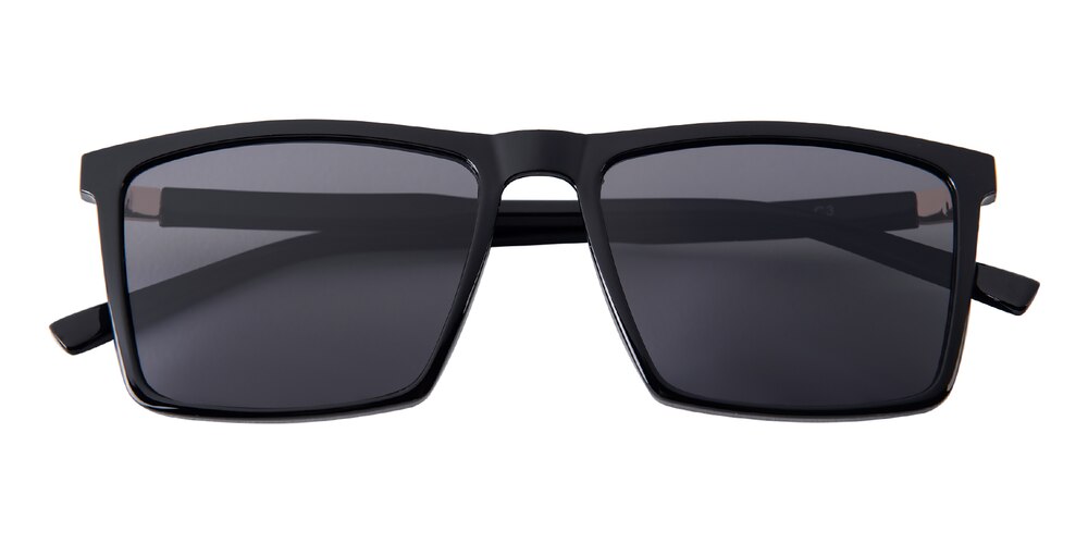 Ernest Black Rectangle TR90 Sunglasses