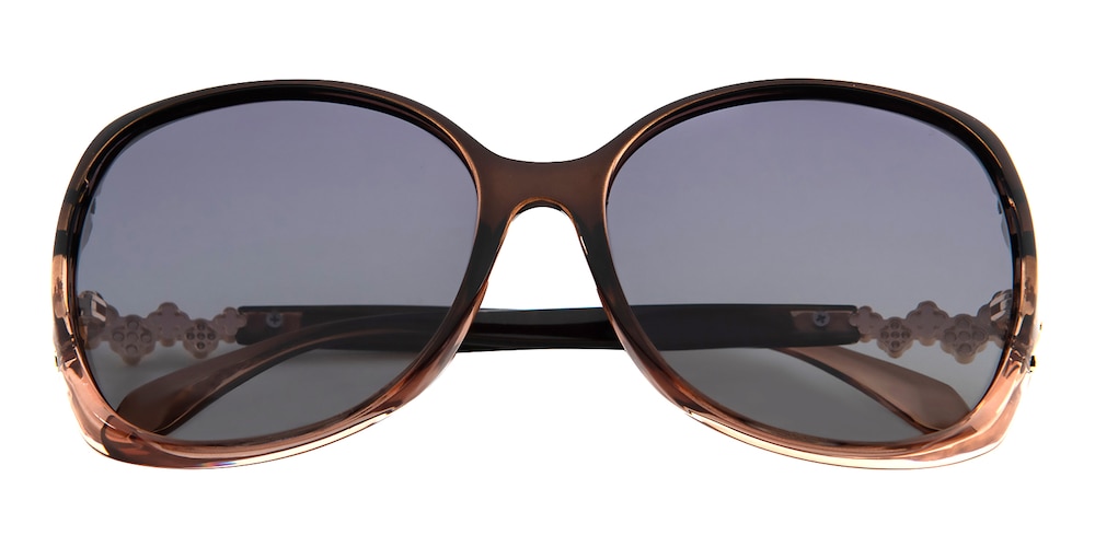 Yvette Brown Oval TR90 Sunglasses