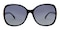 Yvette Black Oval TR90 Sunglasses