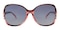 Yvette Red Oval TR90 Sunglasses