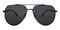 Duluth Black Aviator Metal Sunglasses