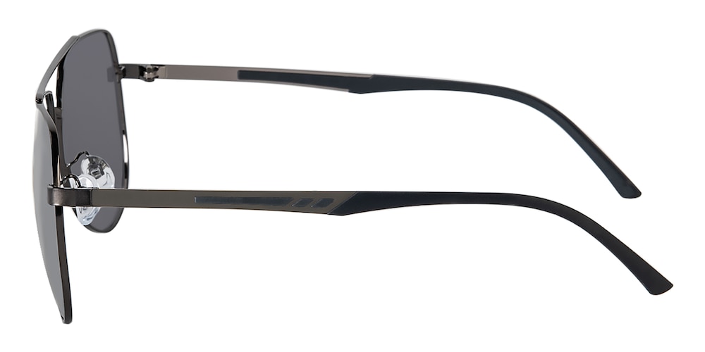Duluth Gunmetal Aviator Metal Sunglasses