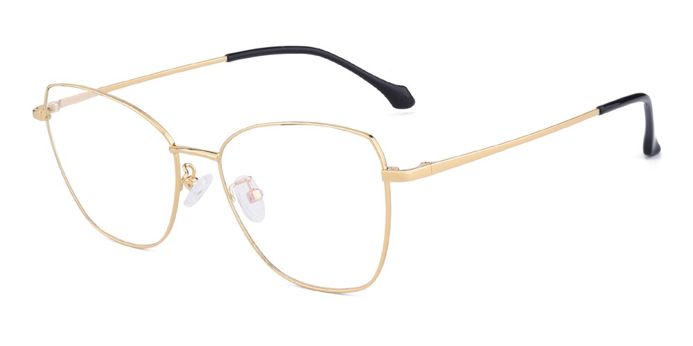 Hermosa Golden Cat Eye Metal Eyeglasses