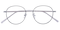 Meroy Black/Silver Round Metal Eyeglasses
