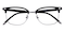 Alturas Black/Silver Browline TR90 Eyeglasses