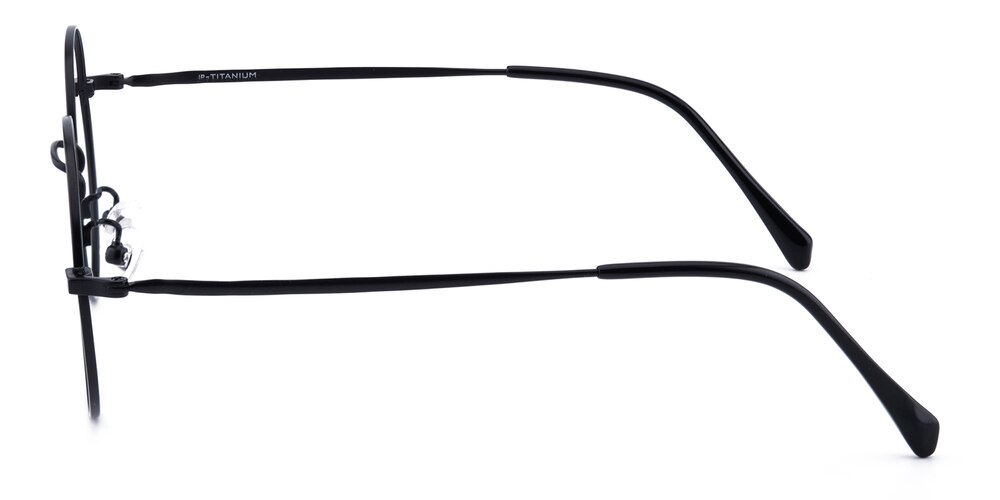 Mobile Black Round Titanium Eyeglasses