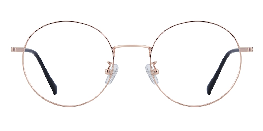 Mobile Rose Gold Round Titanium Eyeglasses