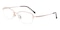 Irene Rose Gold Rectangle Titanium Eyeglasses