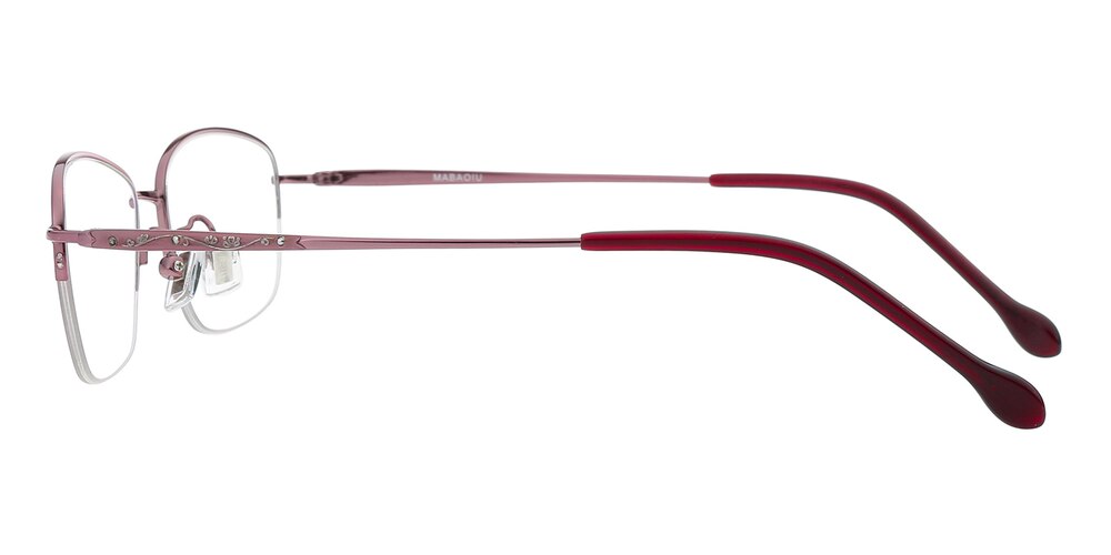 Irene Pink Rectangle Titanium Eyeglasses