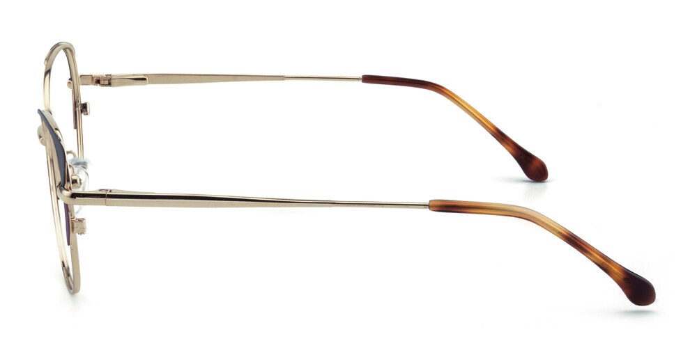 April Golden Cat Eye Metal Eyeglasses