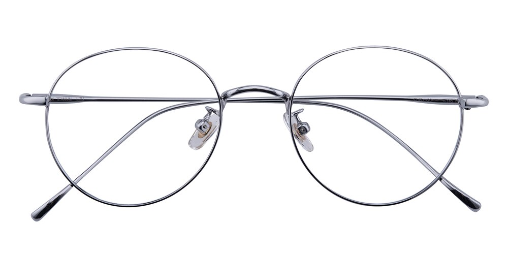 Glenview Silver Round Titanium Eyeglasses