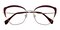 Aries Brown/Golden Cat Eye Stainless Steel Eyeglasses