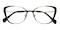 Virgo Black/Golden Cat Eye Stainless Steel Eyeglasses