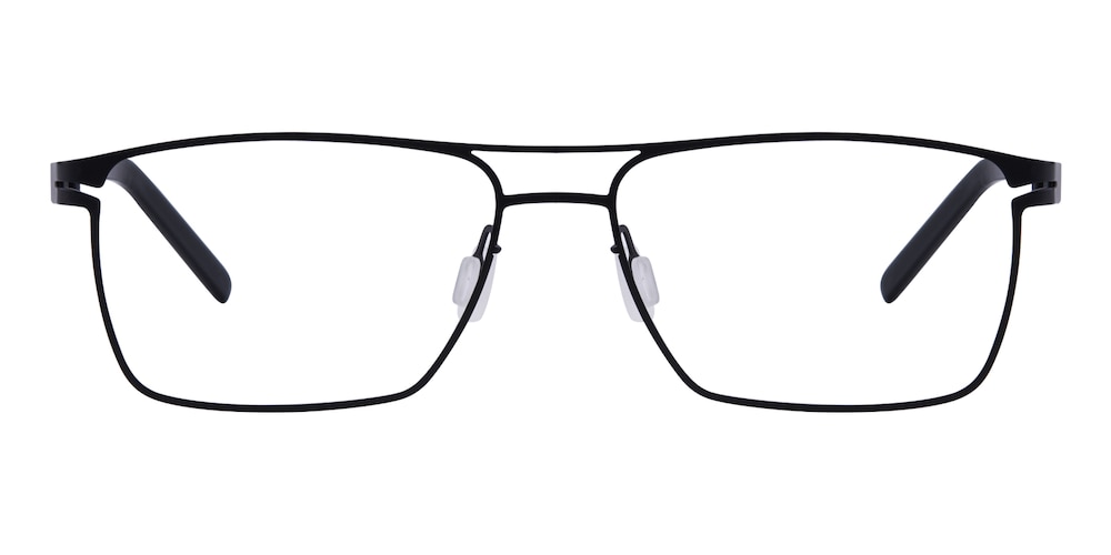 Scorpio Black Aviator Stainless Steel Eyeglasses