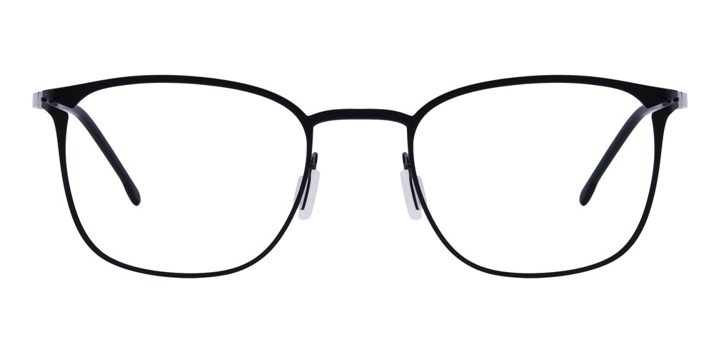 Sagittarius Black Oval Stainless Steel Eyeglasses