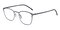 Sagittarius Gunmetal Oval Stainless Steel Eyeglasses