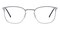 Sagittarius Silver Oval Stainless Steel Eyeglasses