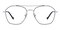 Aquarius Black/Silver Aviator Stainless Steel Eyeglasses